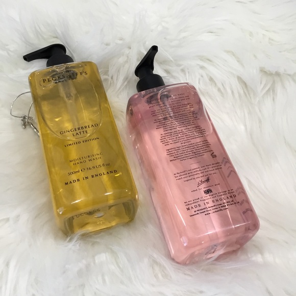 2 Moisturizing Hand Wash 16.9 oz GINGERBREAD LATTE & CHERRY BLOSSOM Pecksniff’s - Picture 2 of 4